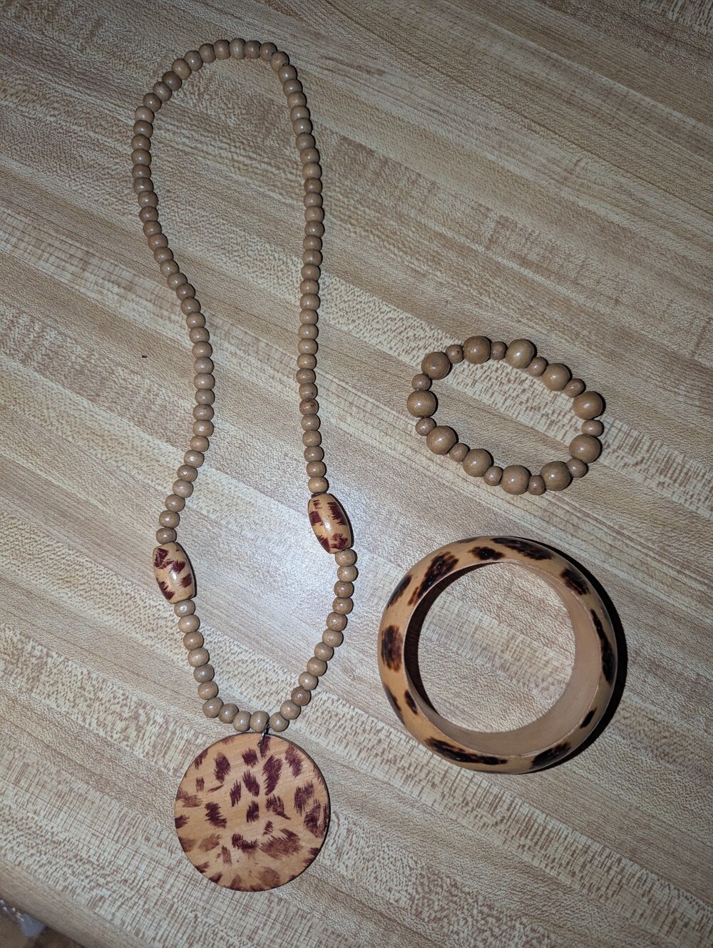 Cheetah Print Boho Jewelery Lot. 3 Pc